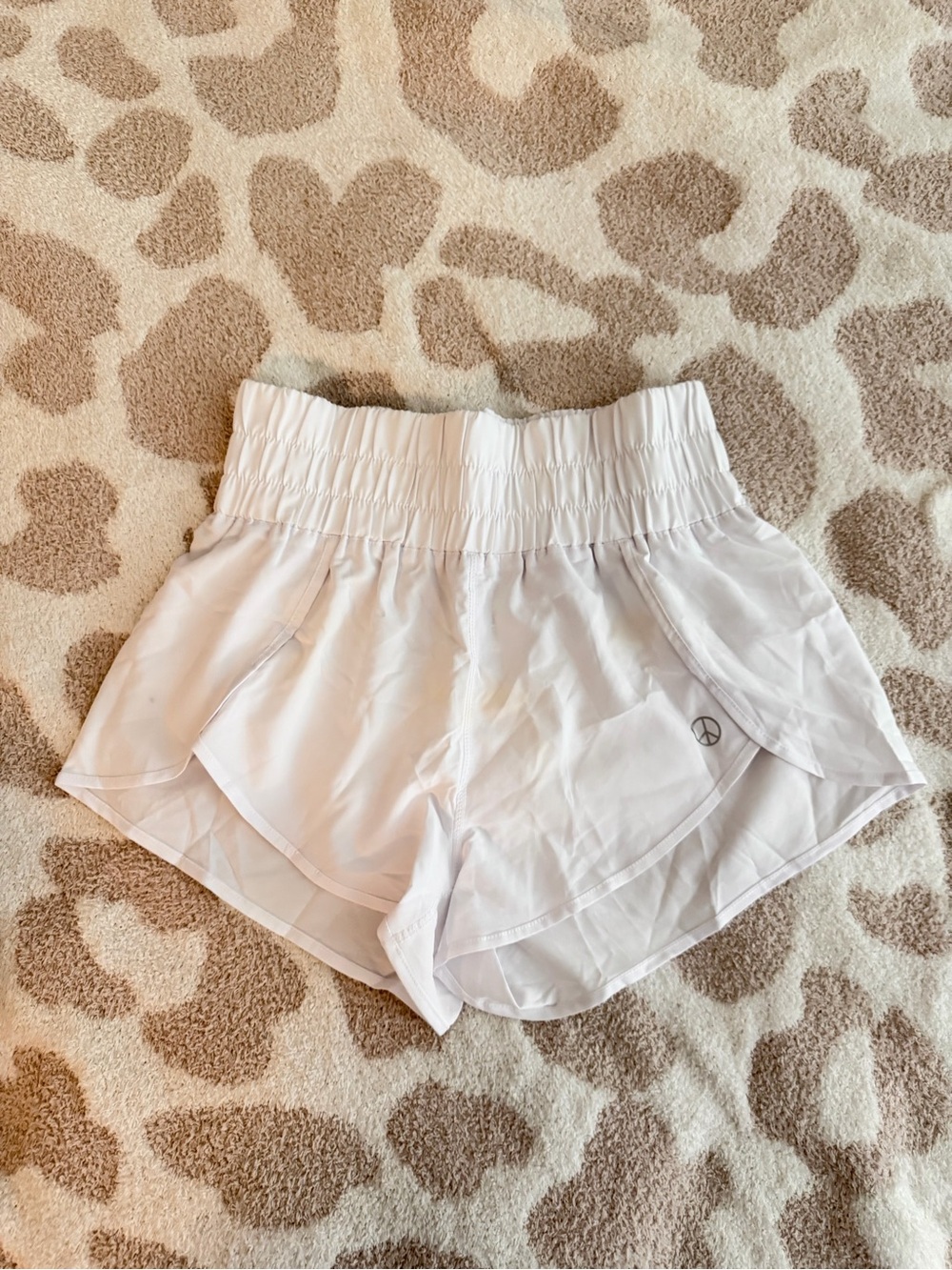 Women's White High-Waist Active Shorts